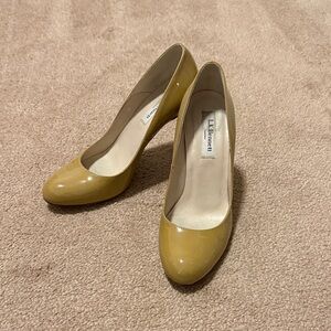 LK Bennett Tan Patent Leather Heels Size 36